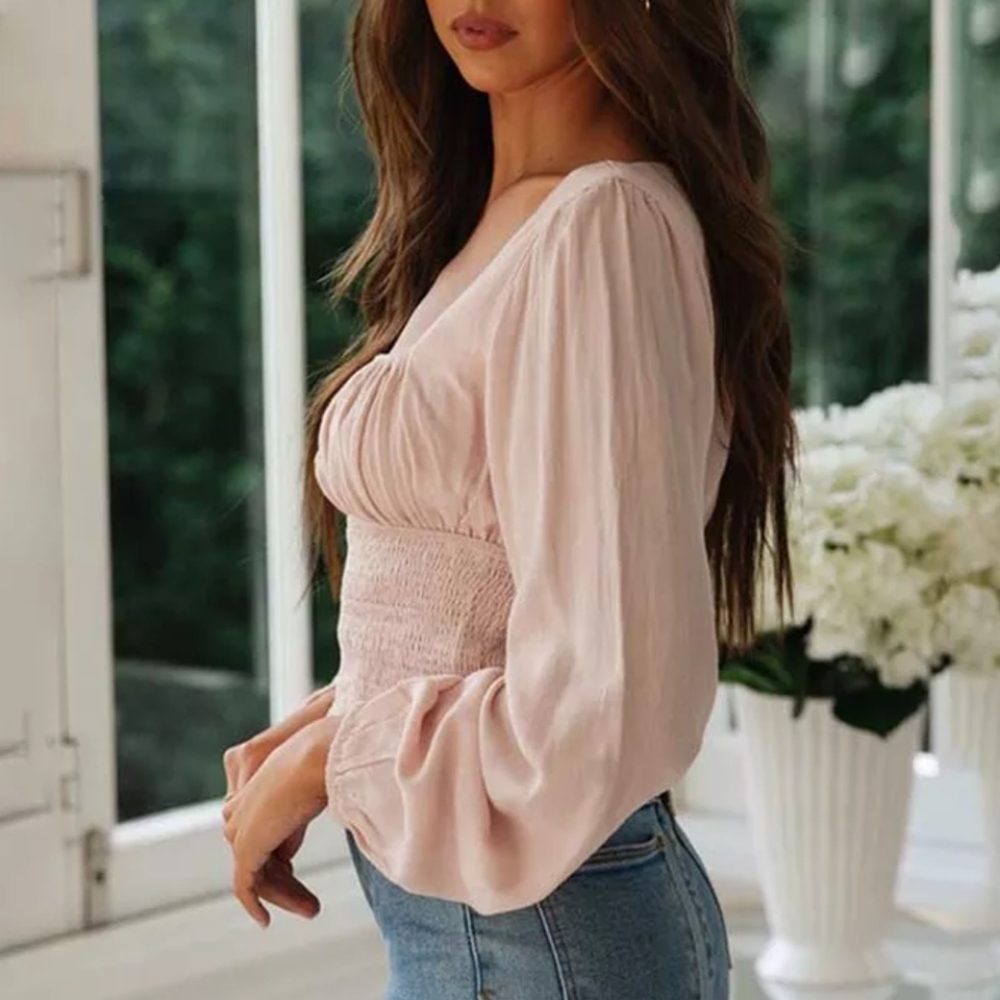 CHIC DOLLZ Blouse Top - Blush - Picture 2 of 6